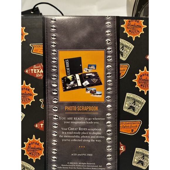 HARLEY-DAVIDSON DELUXE PHOTO SCRAPBOOK ALBUM And GREAT RIDES Notes From Home - Picture 10 of 12
